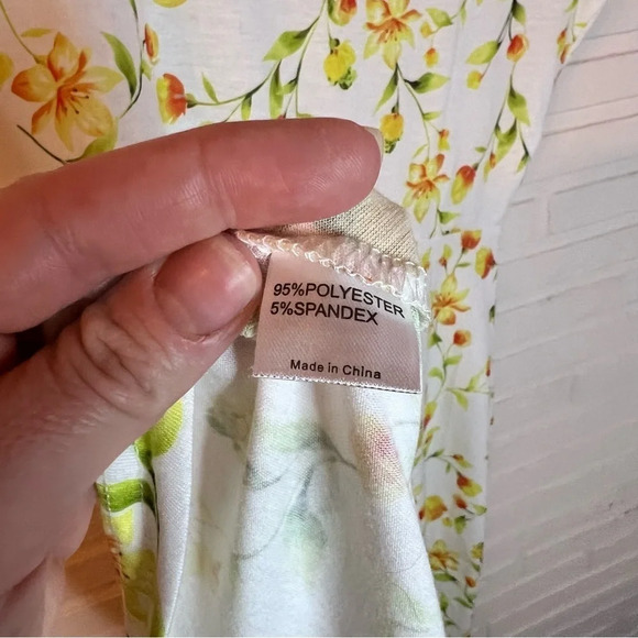 Microstar White Floral Flowy Swing Sun Mini Dress, Women’s Size Large - Picture 6 of 9